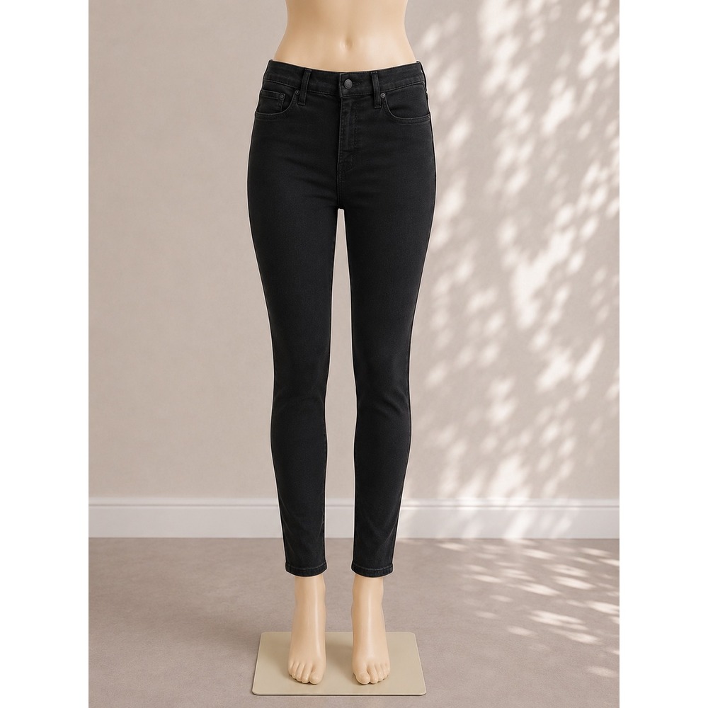 J.Crew Mercantile Skinny Jeans Women 30 Black Excellent High Rise Stretch Denim